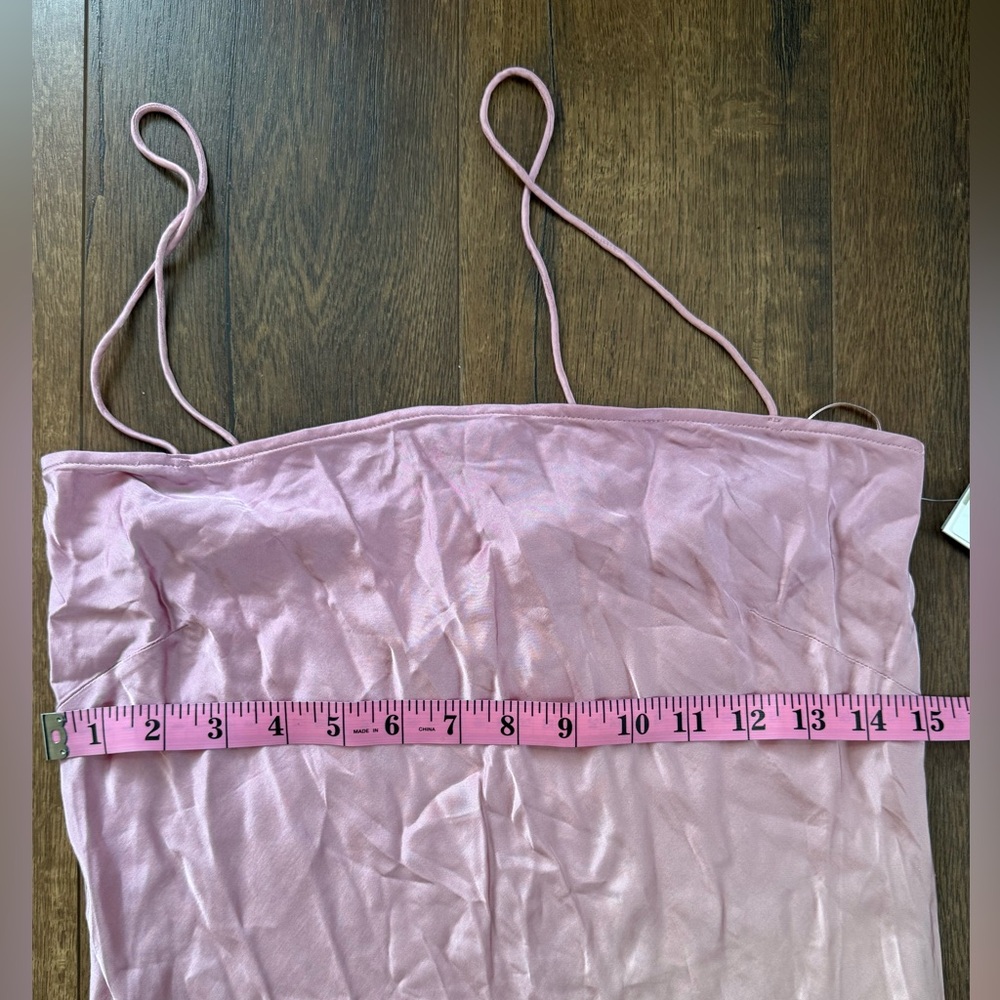 NWT Good American Satin Slip Maxi Dress - sz small - Picture 9 of 13